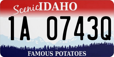 ID license plate 1A0743Q