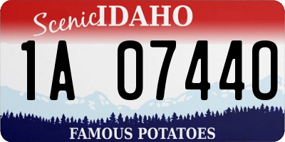 ID license plate 1A0744O