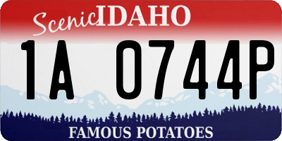 ID license plate 1A0744P