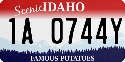 ID license plate 1A0744Y