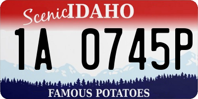 ID license plate 1A0745P