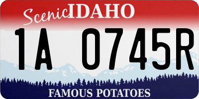 ID license plate 1A0745R