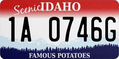 ID license plate 1A0746G