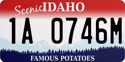 ID license plate 1A0746M