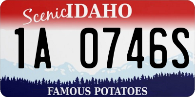 ID license plate 1A0746S