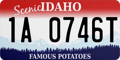 ID license plate 1A0746T