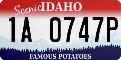 ID license plate 1A0747P