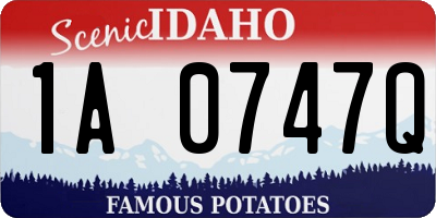ID license plate 1A0747Q