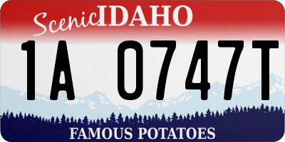 ID license plate 1A0747T