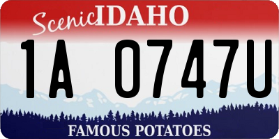 ID license plate 1A0747U