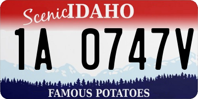 ID license plate 1A0747V