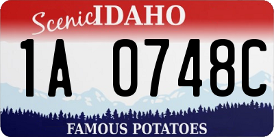 ID license plate 1A0748C