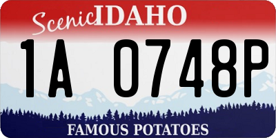 ID license plate 1A0748P