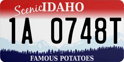 ID license plate 1A0748T