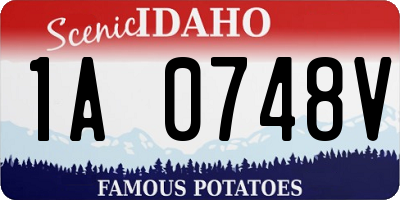 ID license plate 1A0748V