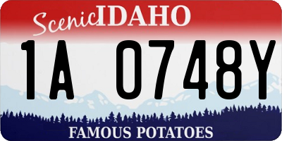 ID license plate 1A0748Y