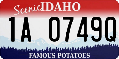 ID license plate 1A0749Q