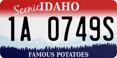 ID license plate 1A0749S