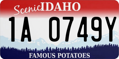 ID license plate 1A0749Y