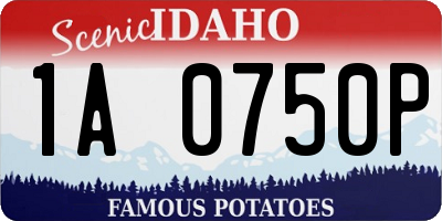 ID license plate 1A0750P