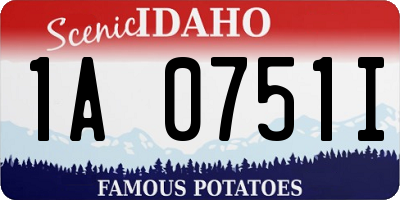 ID license plate 1A0751I