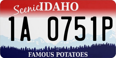 ID license plate 1A0751P