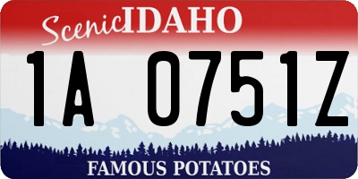 ID license plate 1A0751Z