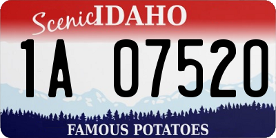 ID license plate 1A0752O