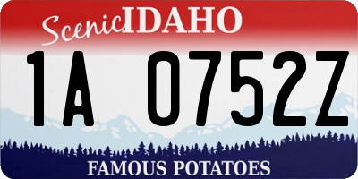 ID license plate 1A0752Z
