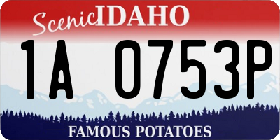 ID license plate 1A0753P