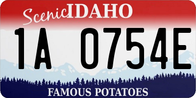 ID license plate 1A0754E