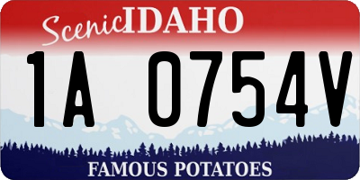 ID license plate 1A0754V