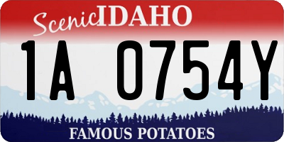 ID license plate 1A0754Y