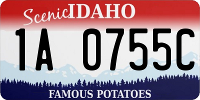 ID license plate 1A0755C