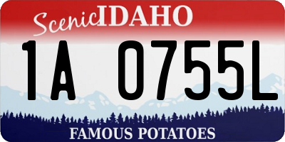 ID license plate 1A0755L