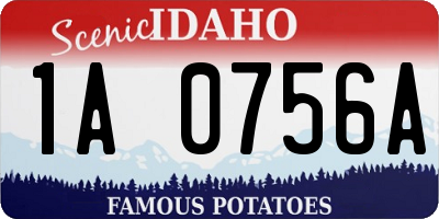 ID license plate 1A0756A