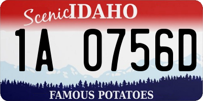 ID license plate 1A0756D