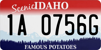 ID license plate 1A0756G