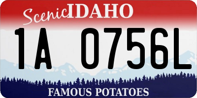 ID license plate 1A0756L