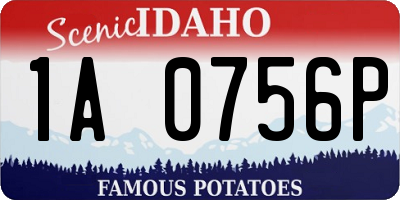 ID license plate 1A0756P