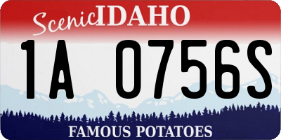 ID license plate 1A0756S