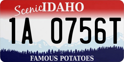 ID license plate 1A0756T