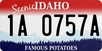 ID license plate 1A0757A