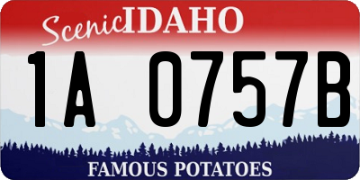 ID license plate 1A0757B