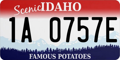 ID license plate 1A0757E