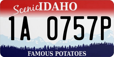 ID license plate 1A0757P
