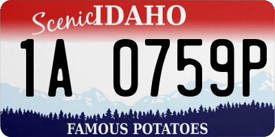 ID license plate 1A0759P