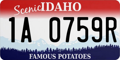 ID license plate 1A0759R