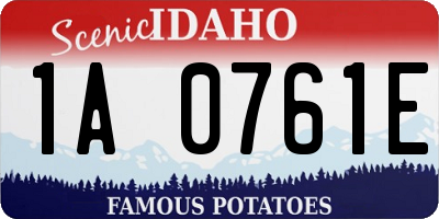 ID license plate 1A0761E