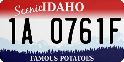 ID license plate 1A0761F